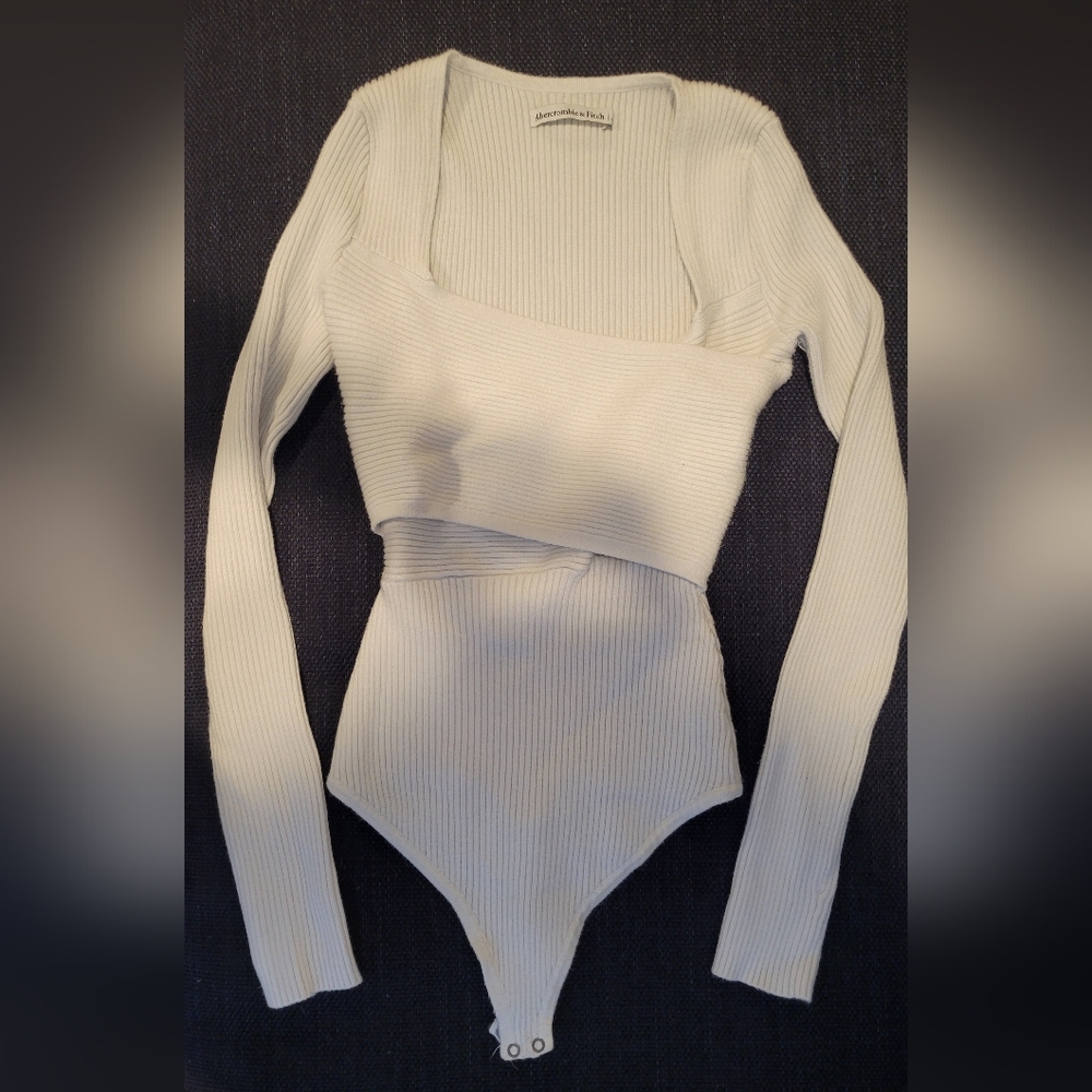 Abercrombie & Fitch Long Sleeve Ribbed Bodysuit